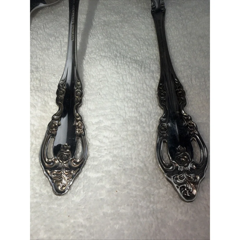 Oneida Community Brahms Lot of 4 Serving Pieces Sauce Ladle Fork Shell Stainless